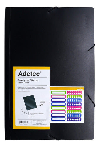 Carpeta Con Elástico Oficio Adetec