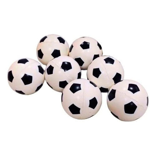 Set 5 Pelota Saltarina Mediana De Goma Diseño Futbol 3.5 Cm