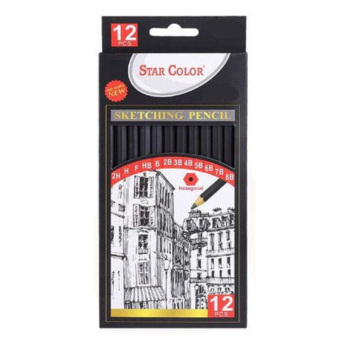 Set 12 Lápices Grafito Graduados 2h Al 8b