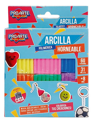 Arcilla Polimérica Horneable 6 Colores