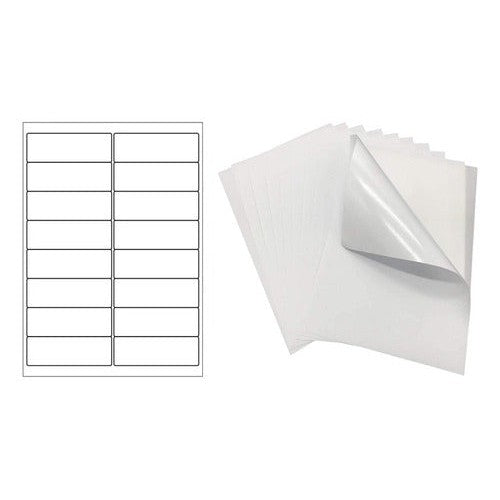 Etiqueta Inkjet Brillante 106x35 Mm 10 Hojas