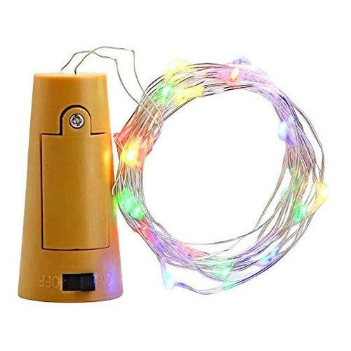 Corcho De Luces 2.9 Mts Multicolor De Pilas Manualidades