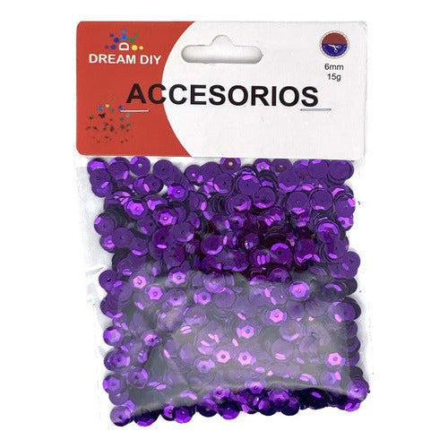 Lentejuelas Redondas 6mm Manualidades 15gr