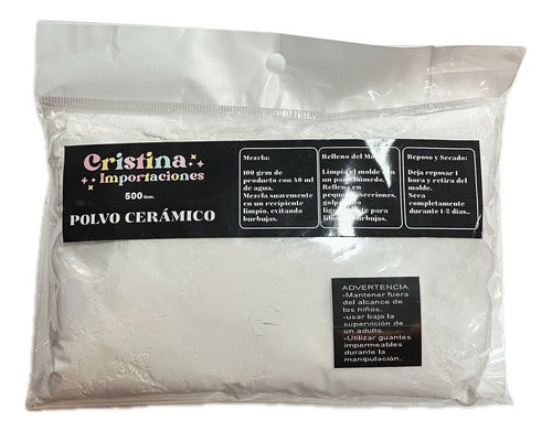 Polvo Cerámico Blanco 500 Gr Para Manualidades