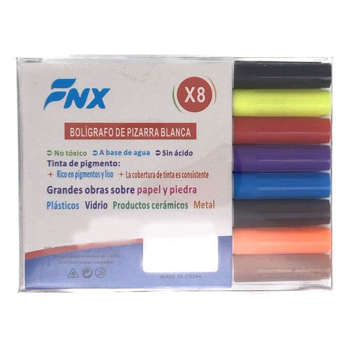 Set 8 Plumones De Pizarra Punta Fina