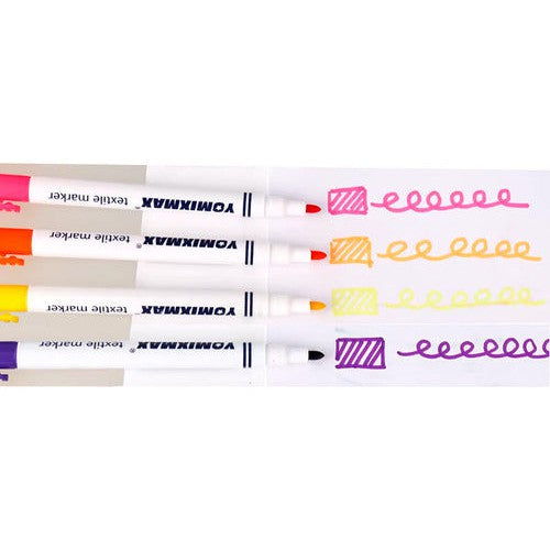 Set 4 Marcadores De Tela Colores Manualidades