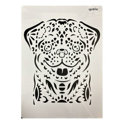 Plantilla Flexible Stencil Diseño Perrito