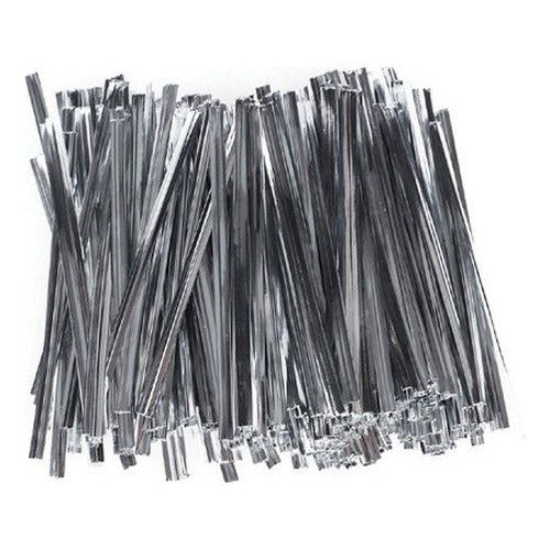 Alambre Amarras Metalizados 8 Cm 400un Manualidades