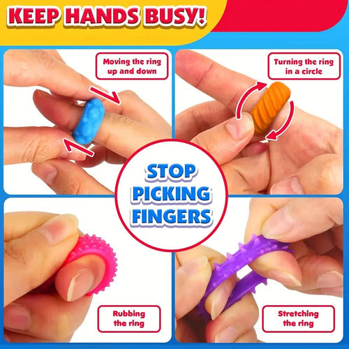 Set De 6 Anillos Sensoriales Fidget