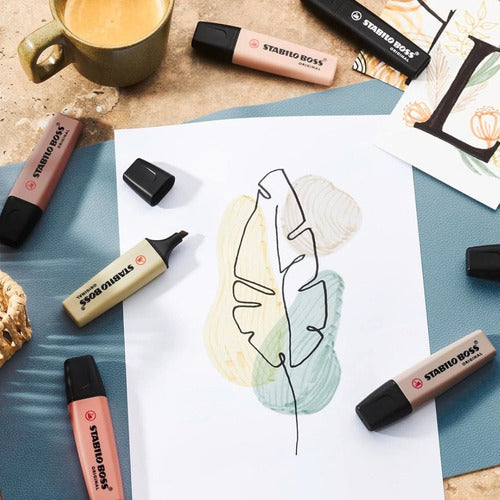 Set De 6 Destacadores Stabilo Boss Original Nature Colors