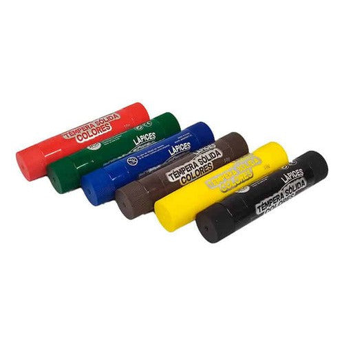 Tempera Solida En Barra 6 Colores