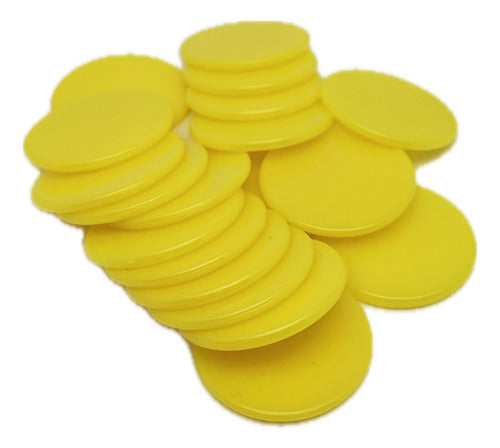 Set 20 Fichas Plásticas Para Contar 25 Mm