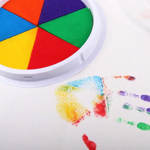 Almohadilla Stamp De Tinta De 12 Colores Para Niños