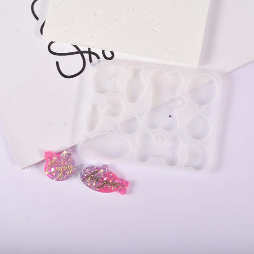 Molde De Silicona Para Resina Epóxica Placas Mascotas