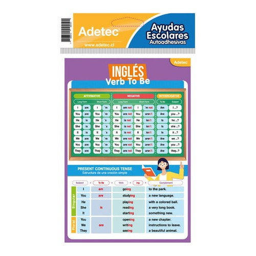 Ayuda Escolar Inglés Adhesiva
