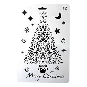 Plantilla Stencil 17x26 Cm Diseños Navidad