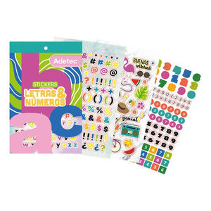 Block De Stickers Letras Y Números