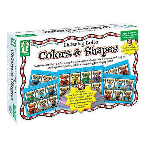 Bingo Lotería De Sonidos Colores Y Formas En Inglés