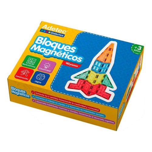 Bloques Magnéticos Didácticos 40 Piezas Adetec