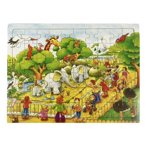 Puzzle De Madera 60 Piezas Escolar