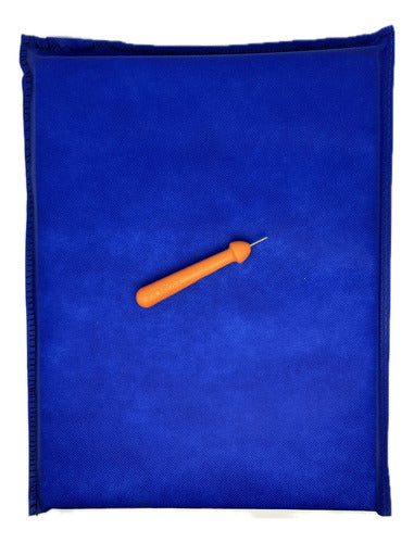 Tabla Para Punzar 25x33 Cm + Punzón Escolar