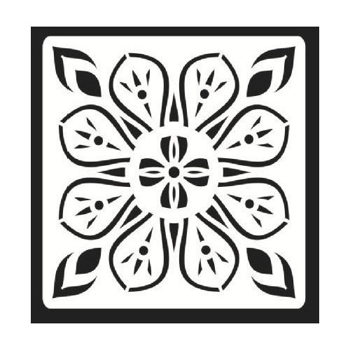 Plantilla Stencil 15x15 Cm Diseño Mandalas