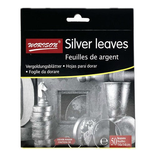 Set Pan De Plata 50 Hojas 14x14 Cm Manualidades