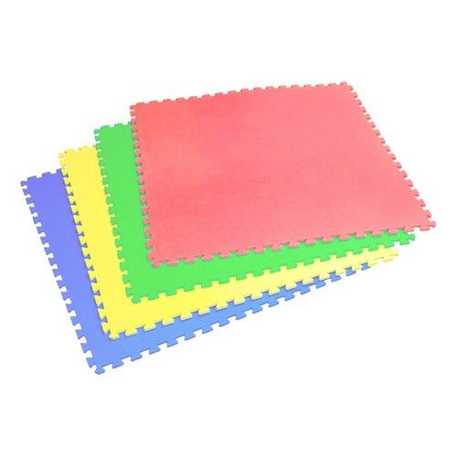 Set 4 Alfombras De Goma Eva 60x60 Cm Colores