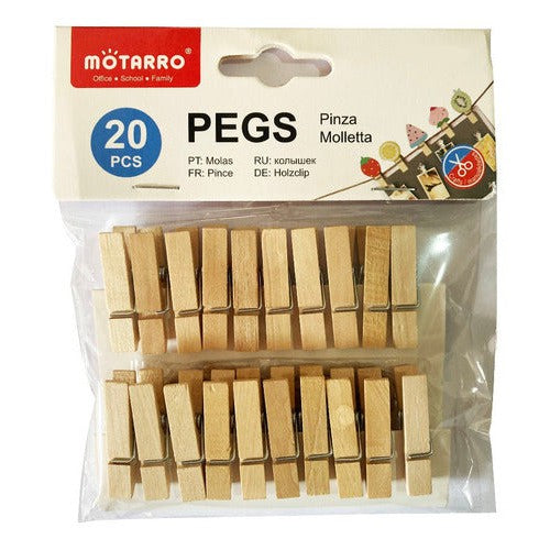 Pinza Perro De Ropa Madera Manualidades 3,5 Cm