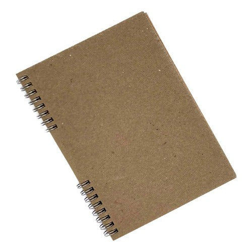 Libreta Hojas De Papel Kraft Reciclado 14x20 Cm Ecológica