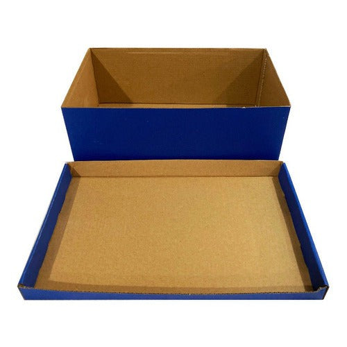 Caja Cartón Escolar 28x17,5x10,5 Cm Azul
