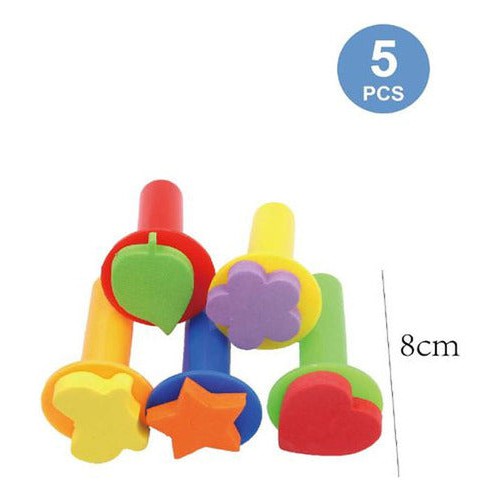 Set 5 Sellos Artísticos De Goma Eva