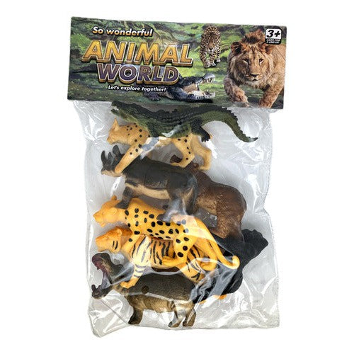 Set Animales Selva Plásticos Jumbo Escolar