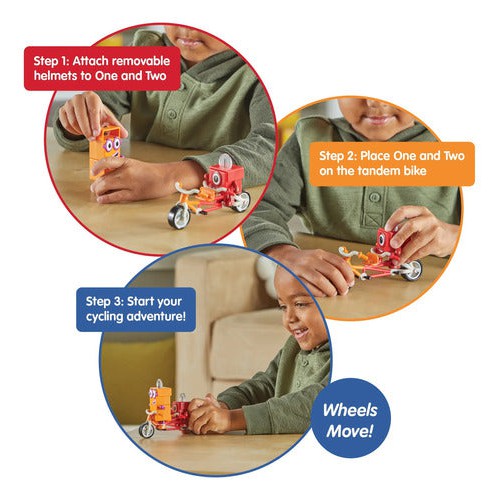 Figuras Numberblocks 1 Y 2 Aventura En Bicicleta