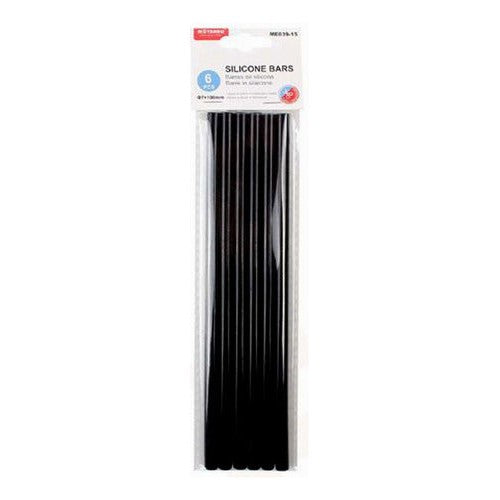 Barras De Silicona Negra 7mm 19cm 6un