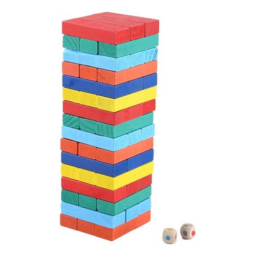 Torre De Bloques Madera Colores