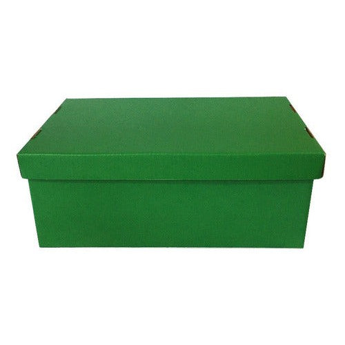 Caja Cartón Escolar 28x17,5x10,5 Cm Verde