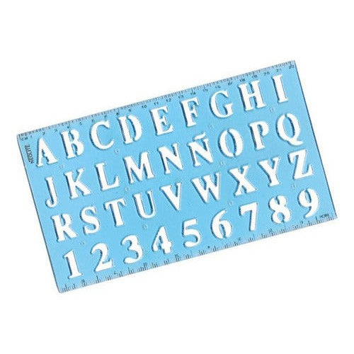 Plantilla Normógrafo Letras Abecedario 2cm Neolite