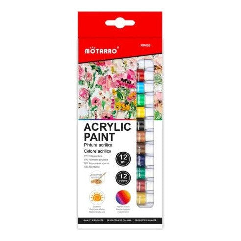 Set De Pintura Acrilica 12 Col 6 Ml