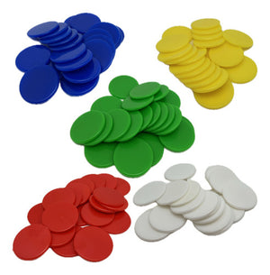 Set 20 Fichas Plásticas Para Contar 25 Mm