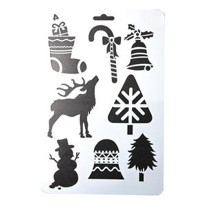 Plantilla Stencil 17x26 Cm Diseños Navidad