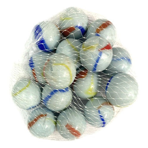 Set 15 Bolones Blancos Canicas De Vidrio