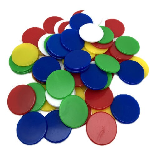 Set 300 Fichas Plásticas Para Contar 25 Mm