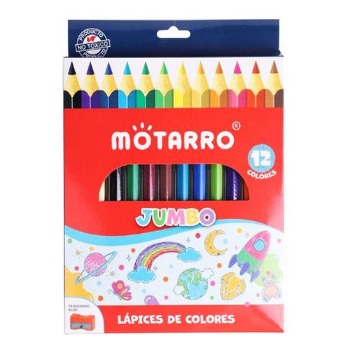 Lápices De Colores Jumbo 12 Un