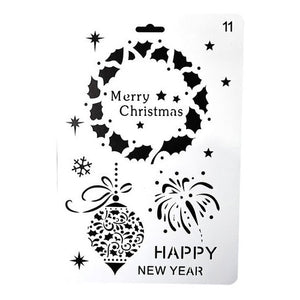 Plantilla Stencil 17x26 Cm Diseños Navidad