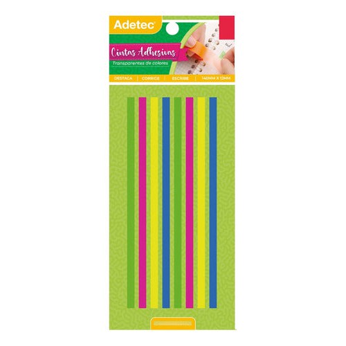 Set Tiras Adhesivas Destacadoras Fluorescentes