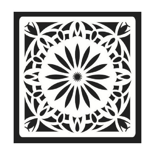 Plantilla Stencil 15x15 Cm Diseño Mandalas