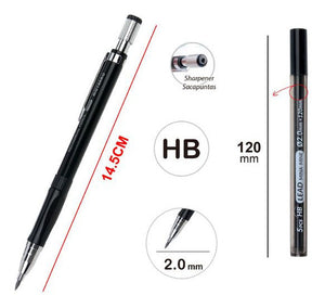 Portaminas Metalico 2.0 Mm Con Repuestos Minas