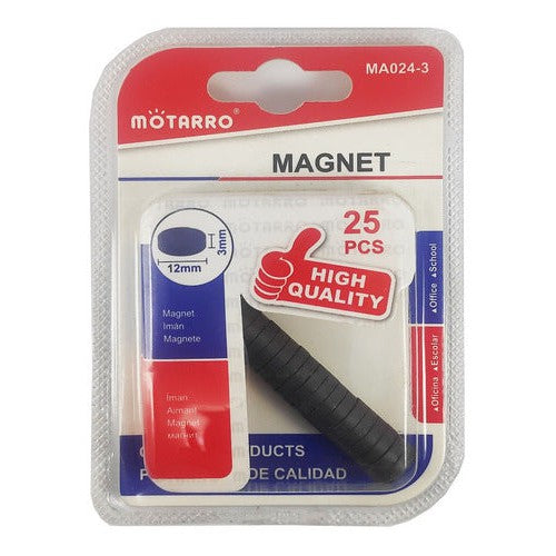 Set 25 Imanes 1,2 Cm Redondos Manualidades