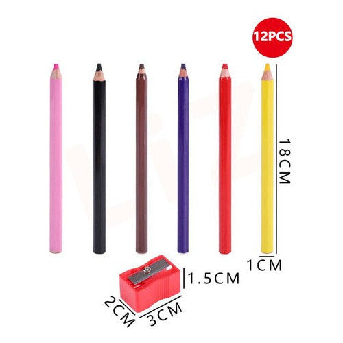 Lápices De Colores Jumbo 12 Un